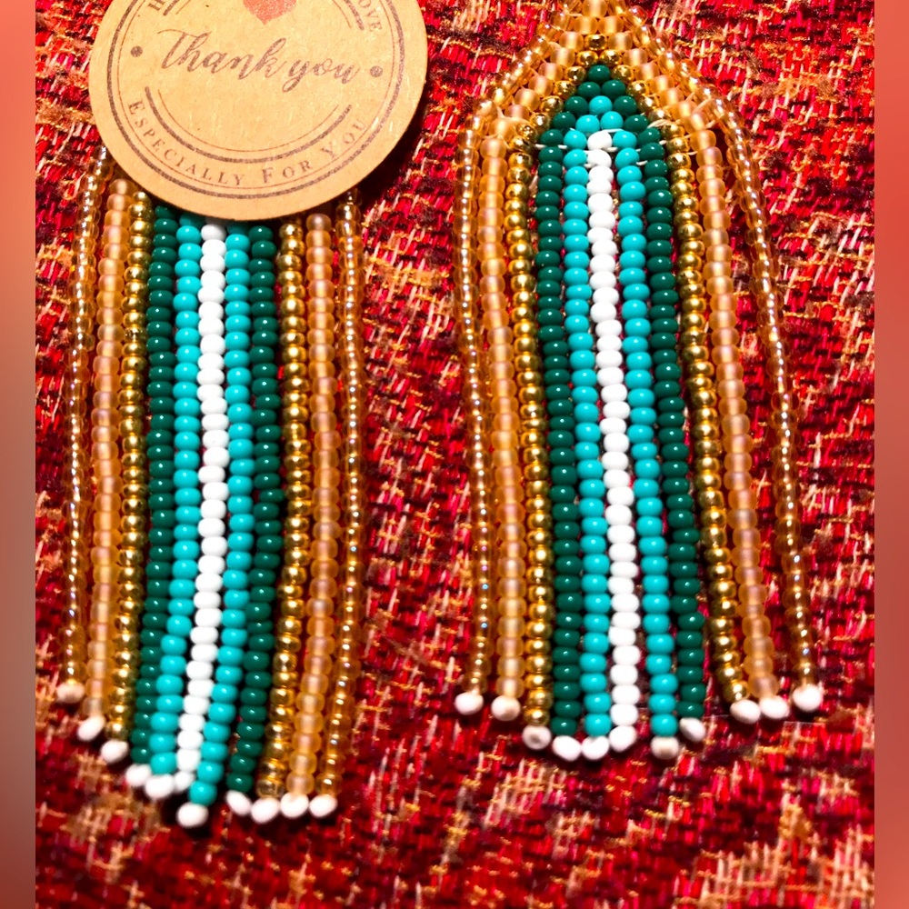 Native American Beaded Earrings Bohemian